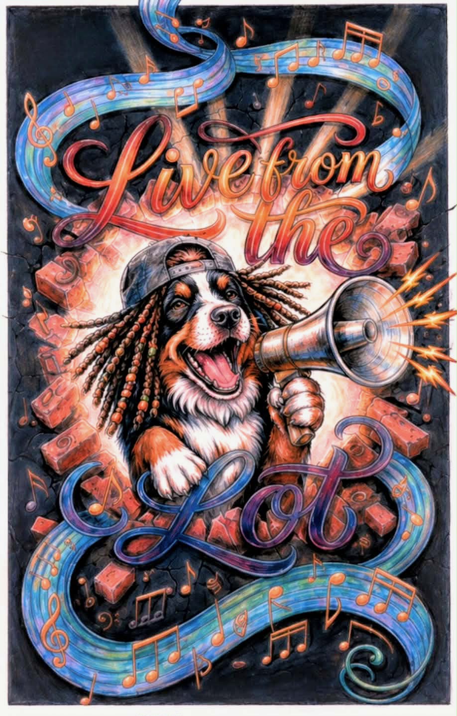Live From The Lot — the lot dog on the megaphone